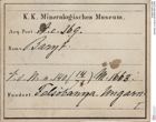 Etiketten zu Baryt (NHMW-MIN-Ac369)